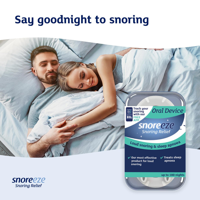 Snoreeze Oral Anti Snore Device - Adjustable Snoring Aids for Men & Women - Mandibular Advancement Device with Mobile App - Anti Snoring Mouthpiece - Sleep Aid to Reduce Snoring and Sleep Apnoea - NewNest Australia