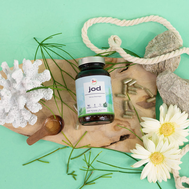 iodine organic | Highly dosed iodine from organic brown algae from Seagreens® I from organic wild collection, sustainably harvested and gently dried (79.2g = 180 portions) | vegan capsules with 256µg iodine each - NewNest Australia
