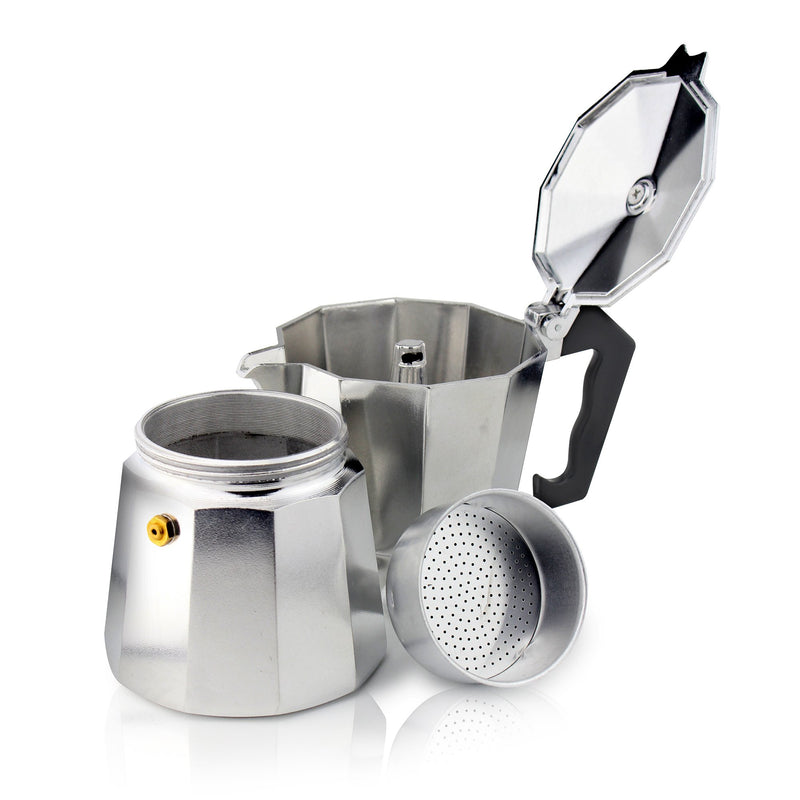 Cafe Ole 12-Cup Italian Style Aluminium Espresso Coffee Maker, Silver, 480 ml - NewNest Australia