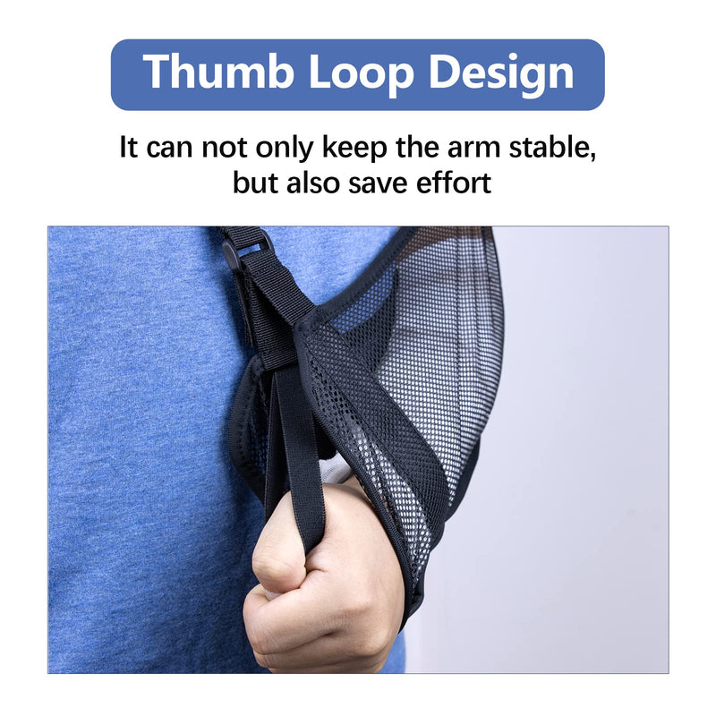 Mesh Arm Sling Lightweight Breathable Shoulder Immobiliser Support Adjustable Arm Sling Support Strap with Foam Neck Pad for Unisex Right Left for Wrist Hand Elbow Arm Injured - NewNest Australia