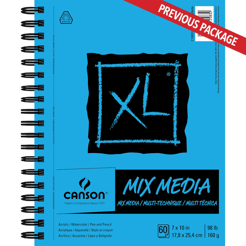 Canson 100510926 XL Mix Media Paper Pad, 98 Pound, 7 x 10 Inch, 60 Sheets - NewNest Australia