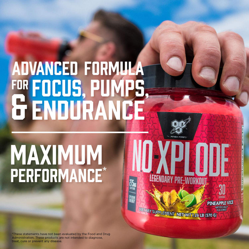 BSN N.O.-XPLODE Pre Workout Powder, Energy Supplement for Men and Women with Creatine and Beta-Alanine, Flavor: Blue Raz, 30 Servings 30 Servings (Pack of 1) - NewNest Australia