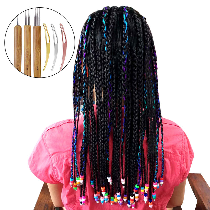 6 Pieces Dreadlock Crochet Hook Set Including Dreadlocks Crochet Hair Weaving Needle Tool 1 Pieces 1 Hook + 1 Pieces 2 Hooks + 1 Pieces 3 Hooks + 3 Pieces Hair Braid Craft Locking (0.5mm) 0.5mm - NewNest Australia