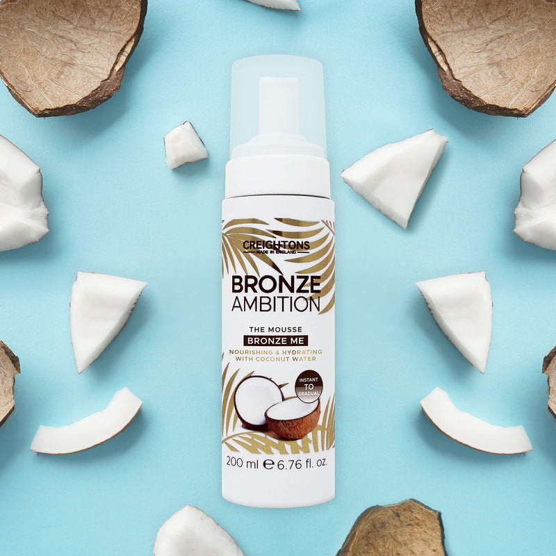 Creightons Bronze Ambition The Mousse Bronze Me (200ml) - Enriched with Coconut Water, this non-streak formula glides easily across the skin and creates a gorgeous tan in seconds - NewNest Australia