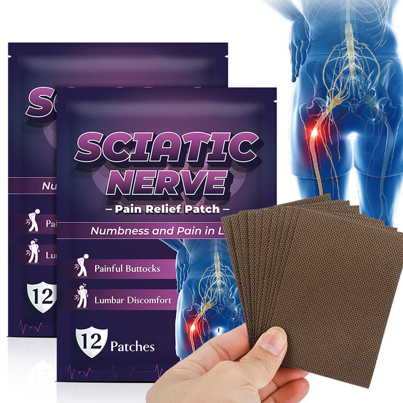 Sciatic Nerve Pain Plasters, Pain Relief Patches, 60 Sheets Sciatic Nerve Pain Relief Patches, Elastic Fabric, Multifunctional Muscle Release Patch For The Back - NewNest Australia