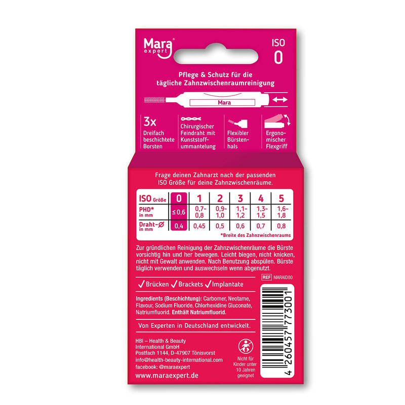 Interdental Brush Yellow Mara Expert 0.7 Mm Iso 4 Medium Wide 8 Interdental Brushes Organic Plastic Brushes For Interdental Spaces With Mint Flavor Chlorhexidine Fluoride - NewNest Australia