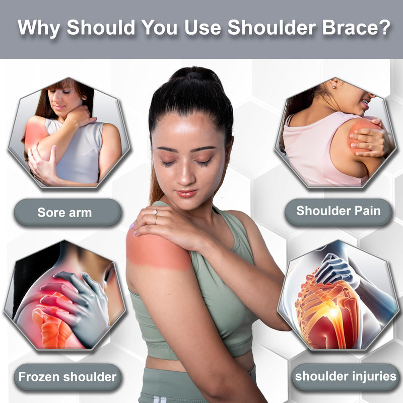 Toilet Shoulder Support Arm Sling Shoulder Immobilizer Youth Shoulder Support Shoulder Stabilizer Compression Bandage Rotator Cuff Surgery Sling Left-Right Arm Sling Size 2 (31"-35") - NewNest Australia