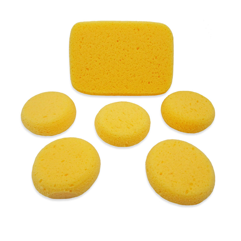 Premium Synthetic Art Crafts Sponges - 6pc Value Pack for Painting, Artists, Pottery, Face Paint, Crafts & Hobbies by Lullingworth® - NewNest Australia