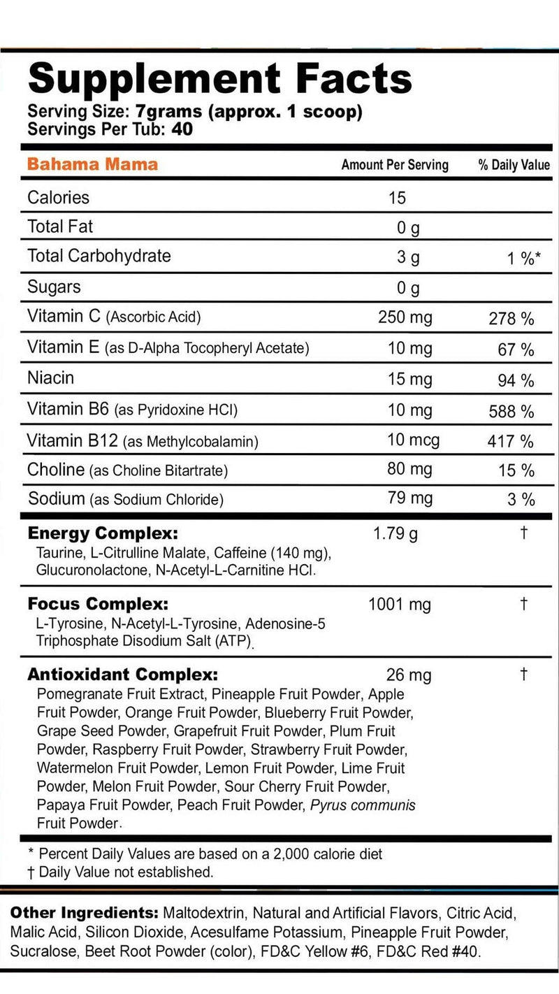 G Fuel Bahama Mama Elite Energy Powder Inspired by Roman Atwood, 9.8 oz (40 Servings) - NewNest Australia