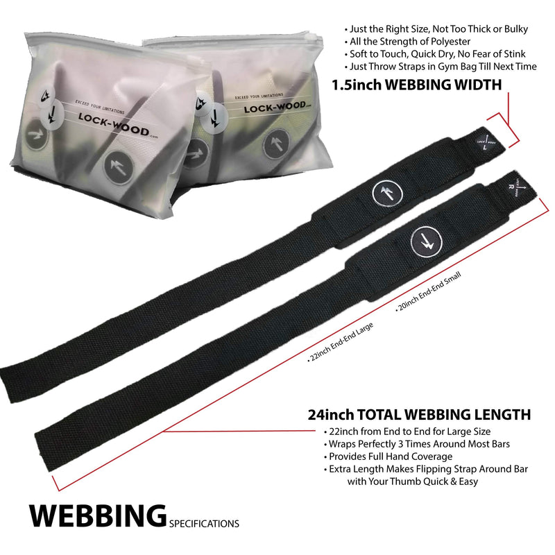 LOCK-WOOD Weightlifting Wrist Support Straps Lift Heavier & Secure Your Grip Desert Green Large (6-9in wrists) with Male Logo - NewNest Australia
