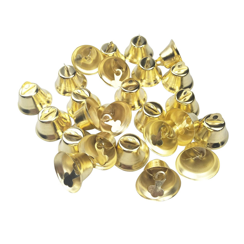 60PCS 26mm/1inch Gold Bells Mini Liberty Bells for Crafts Favor Decorating and Making Wind Chimes - NewNest Australia
