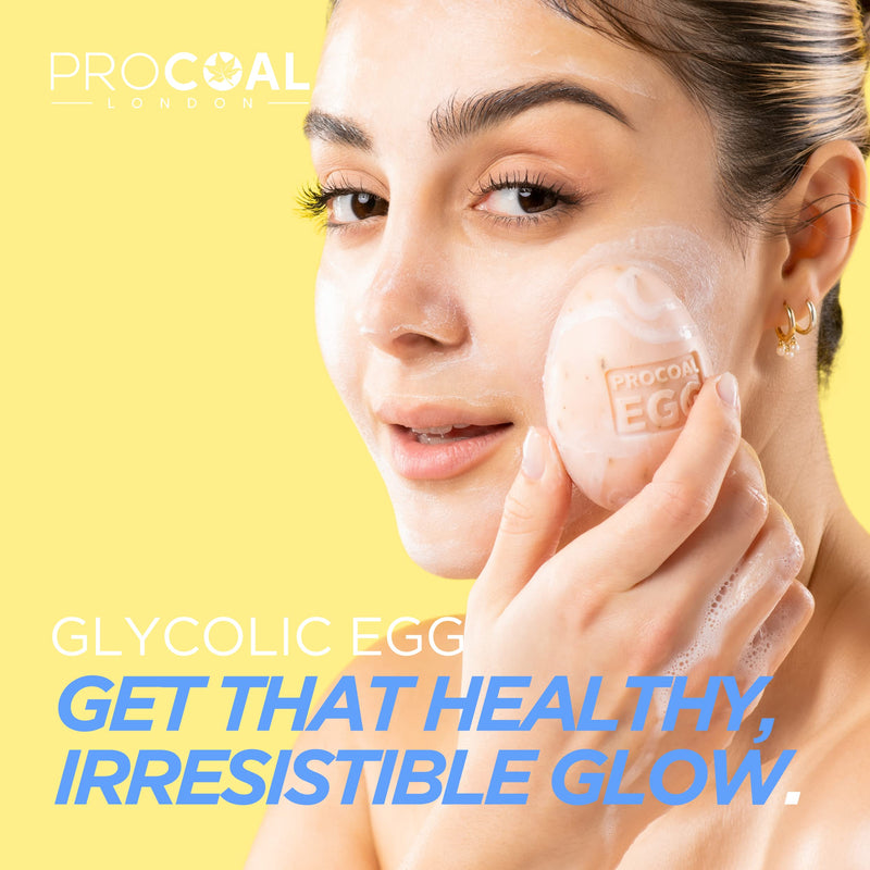 Glycolic Egg Facial Cleansing Soap 100g by Procoal - Glycolic Acid Cleanser For Rejuvenated, Bright and Glowy Complexion, Vegan & Cruelty-free Glycolic Egg - NewNest Australia