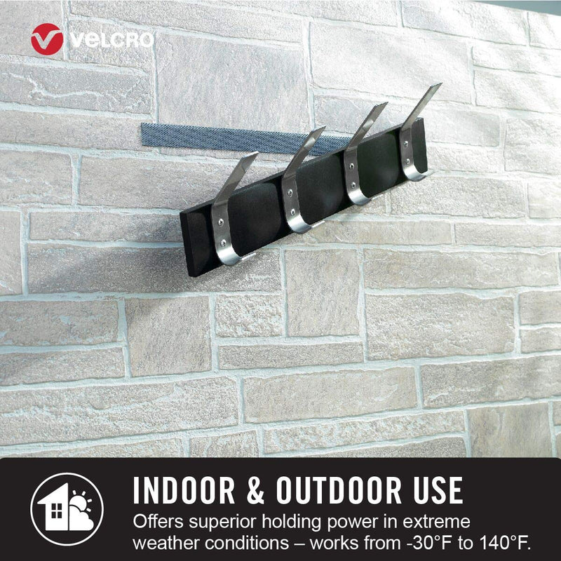 VELCRO Brand Outdoor Heavy Duty Strips | 4 x 1 Inch Pk of 10 | Holds 15 lbs | Black Extreme Hook and Loop Tape Industrial Strength Adhesive | Weather Resistance for Rough Surfaces (91841) 4in x 1in (10Pk) - NewNest Australia
