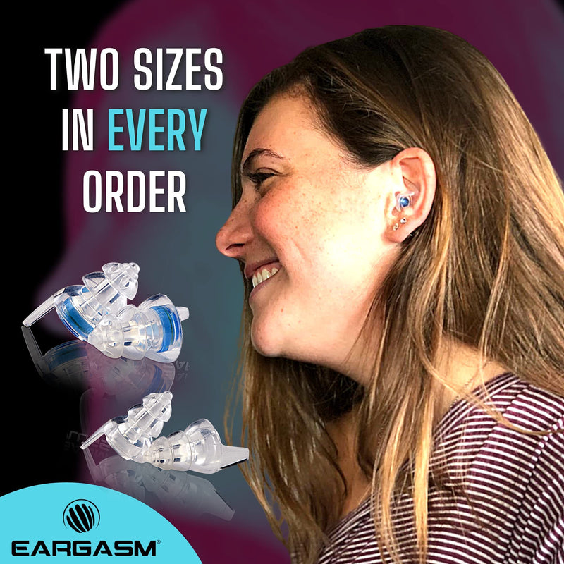 Eargasm Smaller Ears Earplugs for Concerts Musicians Motorcycles Noise Sensitivity Disorders and More! Two Different Sizes Included to Accommodate Smaller Ear Shapes! Blue - NewNest Australia