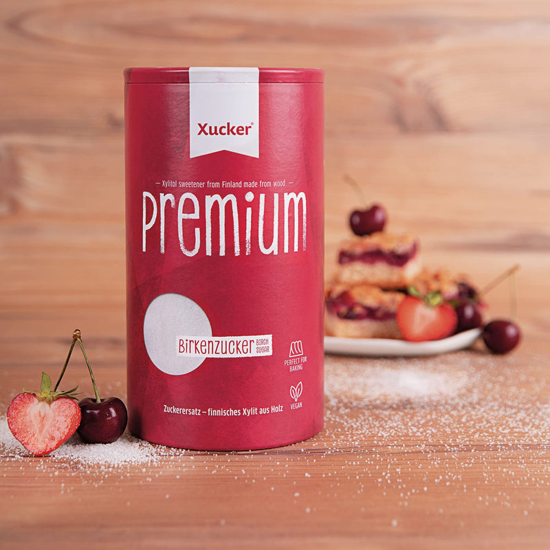 Xucker Premium made from xylitol birch sugar - reduced calorie sugar substitute I vegan & tooth-friendly granulated sugar alternative for cooking & baking sugar-free (1 kg) can 1 kg (pack of 1) single - NewNest Australia