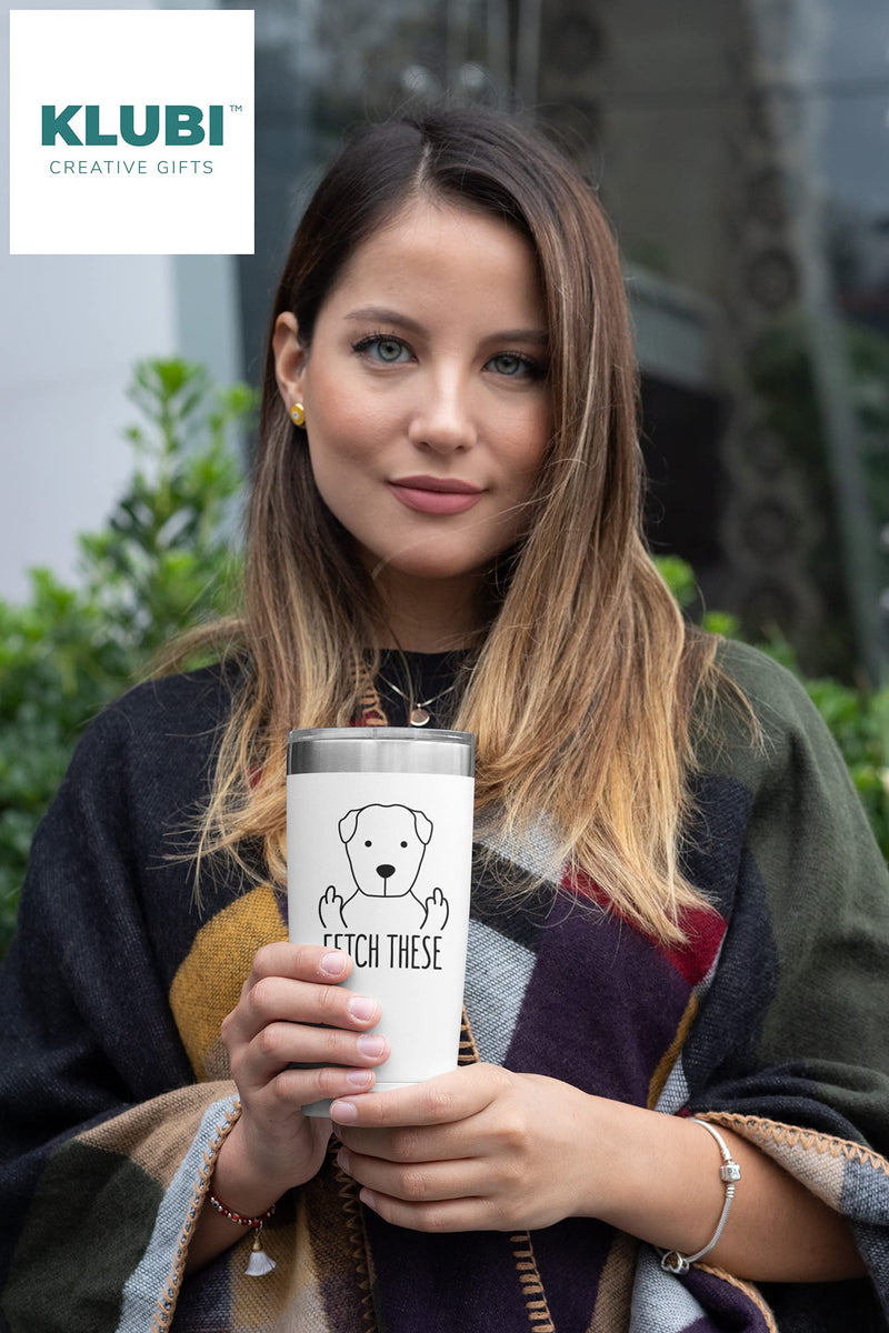 Gifts for Dog Lovers Funny - "Fetch These" 20oz Travel Coffee Mug /Tumbler - Funny and Unique Gift Idea for Dog Lovers, Dad, Mom, Men, Women, This, Owners - NewNest Australia