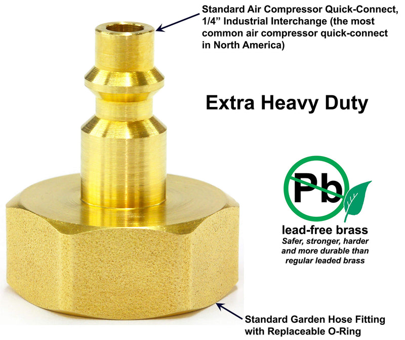 Winterize Sprinkler Systems And Outdoor Faucets: Air Compressor Quick-Connect Plug To Female Garden Faucet Blow Out Adapter Fitting (Solid Lead-Free Brass) - NewNest Australia