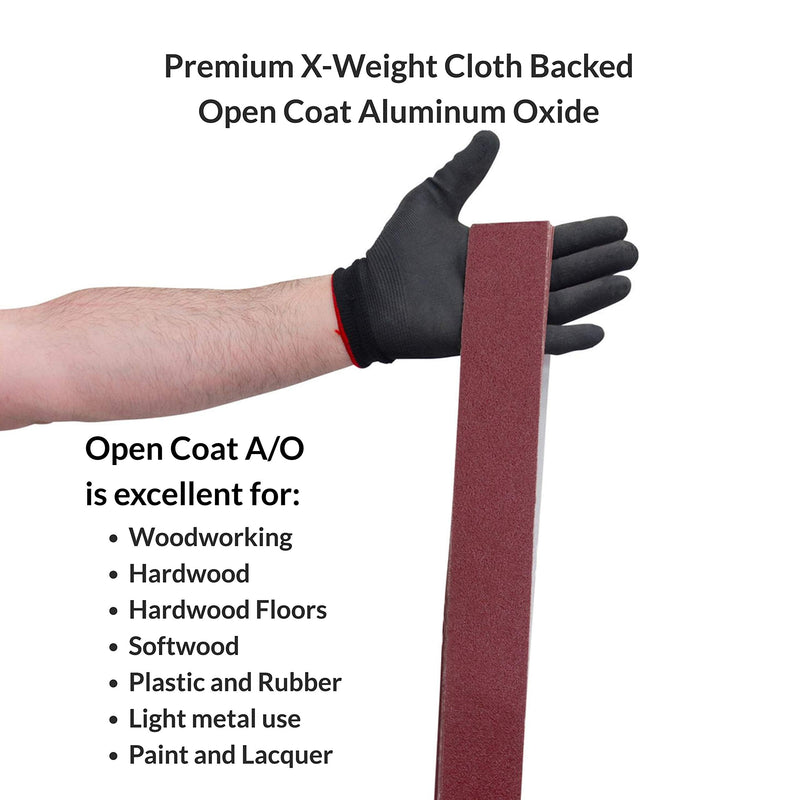2 X 42 Inch Flexible Aluminum Oxide Premium Quality Multipurpose Sanding Belts 60, 80, 120, 220, 320, 400 Grit, 6 Pack Assortment 60, 80, 120, 220, 320, 400 Grit Assortment - NewNest Australia