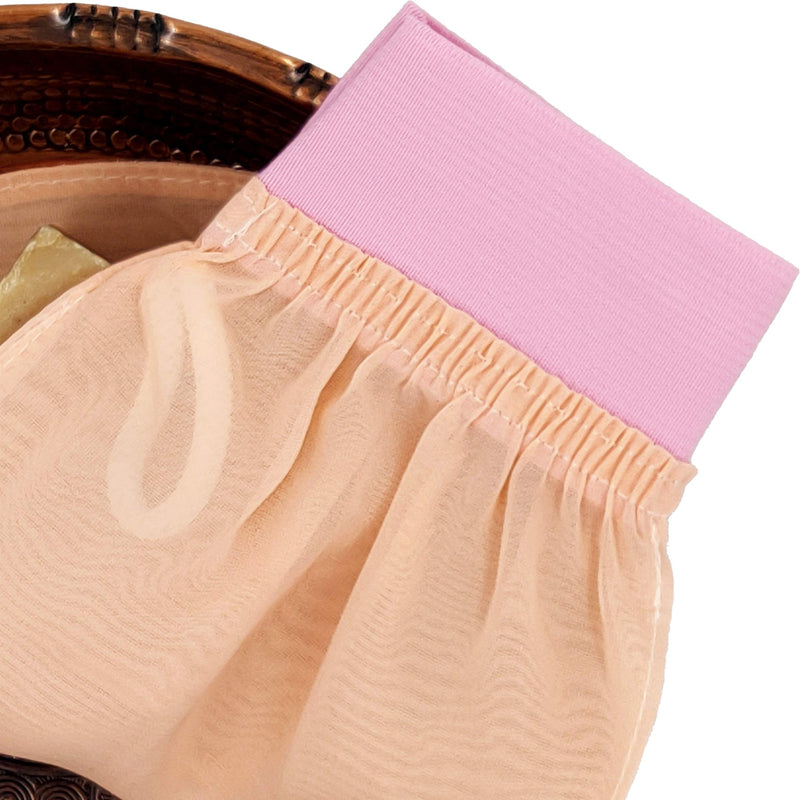 Turkish 100% Silk Exfoliating Glove/Mitt Bundle for Face and Body, Bath Glove, Fake Tan Remover, Body Scrub Exfoliator Bath Mitt for Women, Men, Bath/Shower, Hammam, Spa by Feel Fine - NewNest Australia