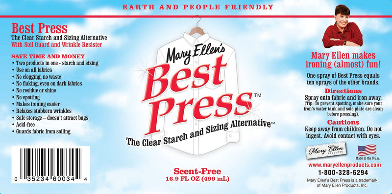Mary Ellen Products Clear Sizing Alternative Starch, 6.6 inch, Scent Free, 16 Fl Oz - NewNest Australia