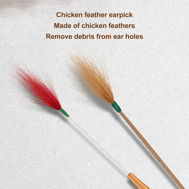 Ear Spoon, Ear Digging Goose Feather Stick Kit, Ear Pick, Ear Wax Remover Stick, Earwax Remover Tools, Professional Ear Remover Massage Kit (8 Pieces Per Set With Bamboo - NewNest Australia
