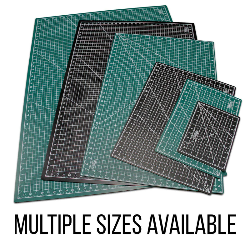 U.S. Art Supply 9" x 12" Green/Black Professional Self Healing 5-Ply Double Sided Durable Non-Slip PVC Cutting Mat Great for Scrapbooking, Quilting, Sewing and All Arts & Crafts Projects 9" x 12" - NewNest Australia