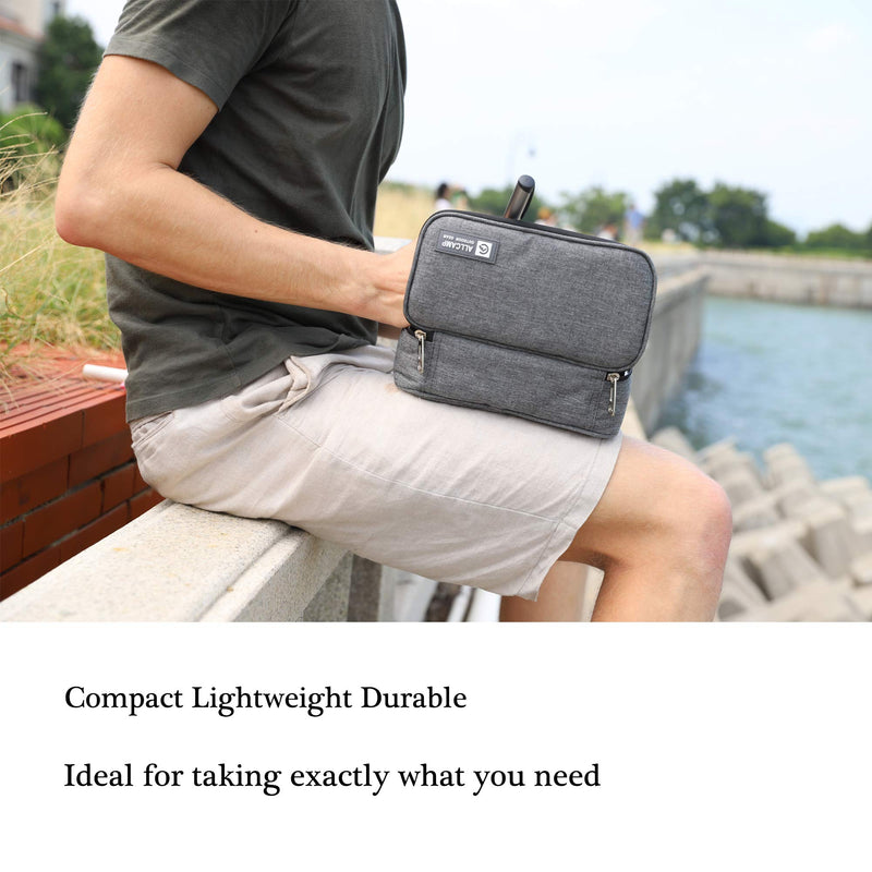 ALLCAMP Insulin Cooler Travel Case Diabetic Medication Cooler with 4 Ice Pack - Medical Cooler Bag Portable and Reusable Grey (Medium) Medium（Oxford） Gray - NewNest Australia
