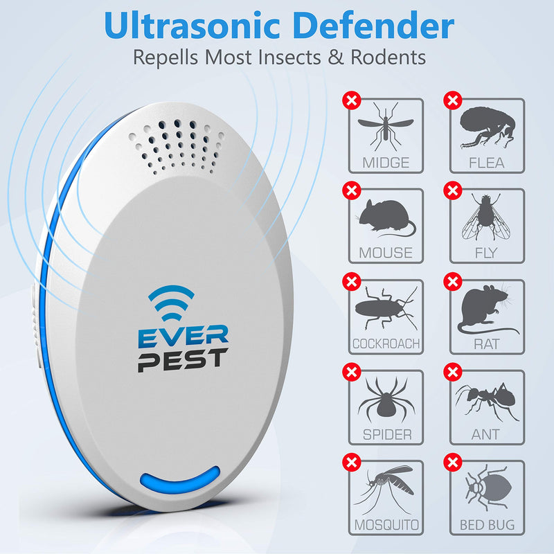 Ultrasonic Pest Repellent Control 2022 (2-Pack), Plug in Home, Flea, Rats, Roaches, Cockroaches, Fruit Fly, Rodent, Insect, Indoor and Outdoor Repeller, Get Rid of Mosquito, Ants - NewNest Australia