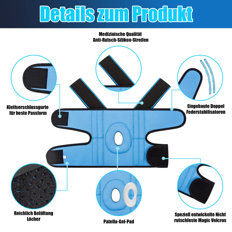 Dingira Knee Support For Men And Women, Breathable Orthopedic Knee Support, Adjustable Knee Support For Knee Pain, Meniscus Tear, Arthritis And Joint Pain Relief (Blue, L) - NewNest Australia