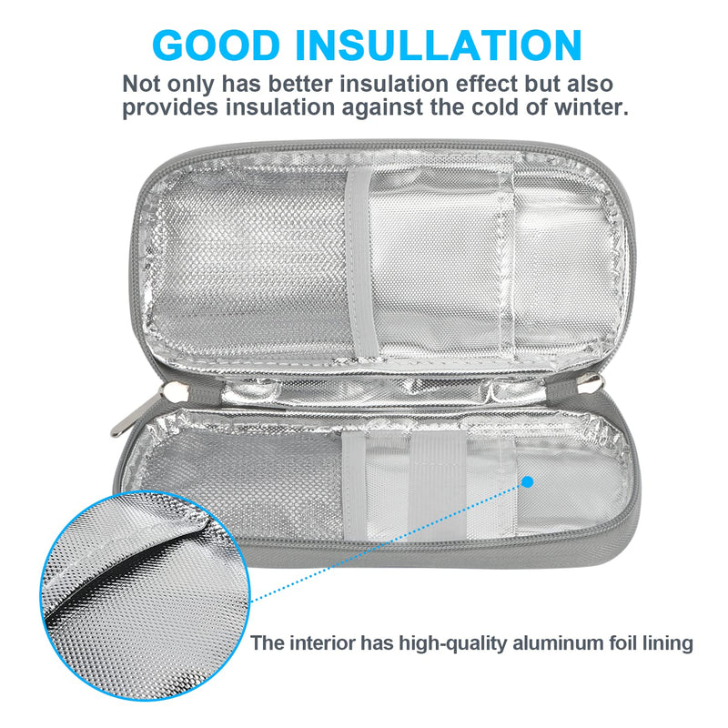 YOUSHARES Insulin Cooler Bag with 2 Ice Packs - Diabetic Bag for Diabetic Supplies Keep Supplies Safe and Cold, Diabetes Accessories Pen Cooler Box When Traveling (Quicksand Blue) Quicksand Blue - NewNest Australia