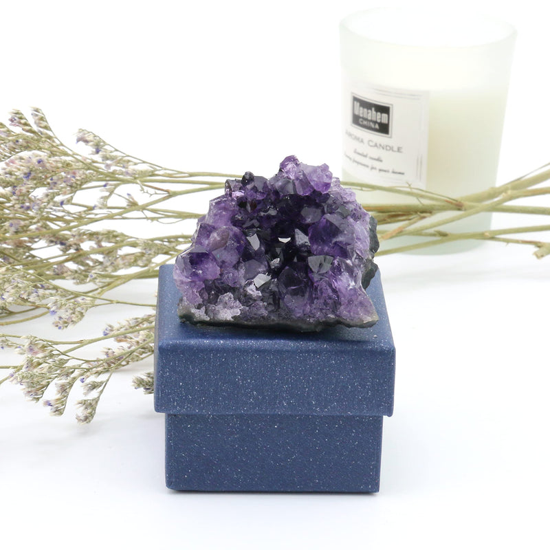 Nvzi Amethyst Crystal, Cristal Stone, Raw Crystal Cluster, Protection Crystals, Amethyst Geode Crystals, Healing Crystals, Purple Crystal, Amethyst Gifts (About 50G) 6CM*6CM*4CM - NewNest Australia
