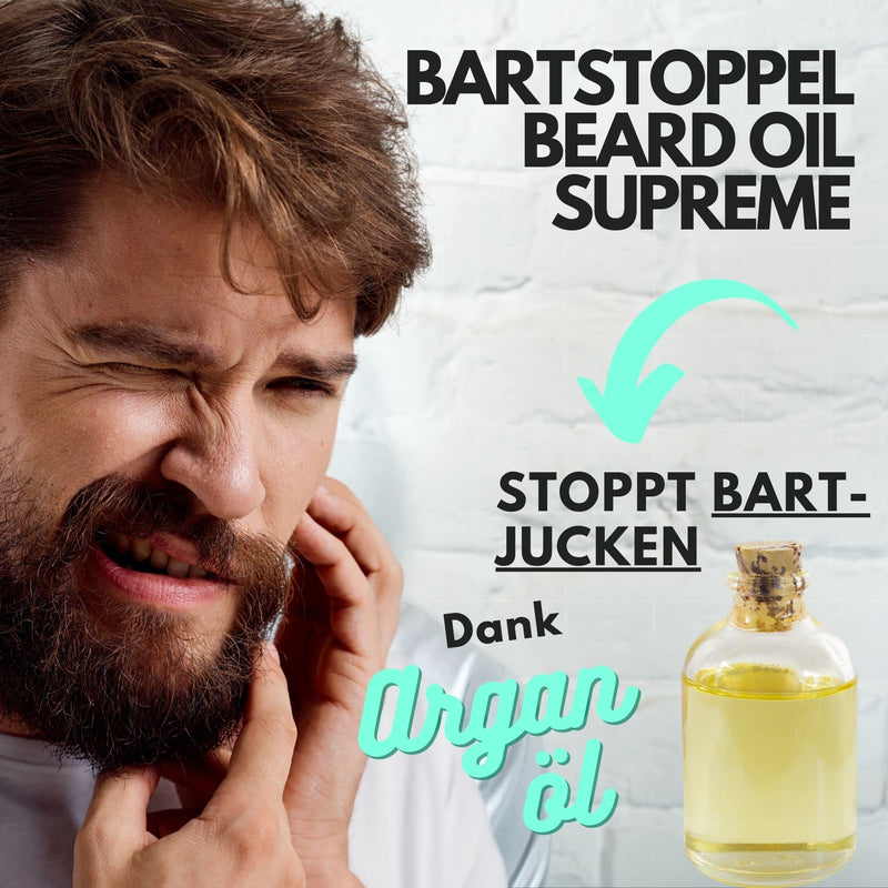 Beard oil vanilla mango scent Bartstoppel® Supreme men - daily beard care 3-day beard to full beard - Beard Oil Vegan - with castor oil for beard growth - NewNest Australia