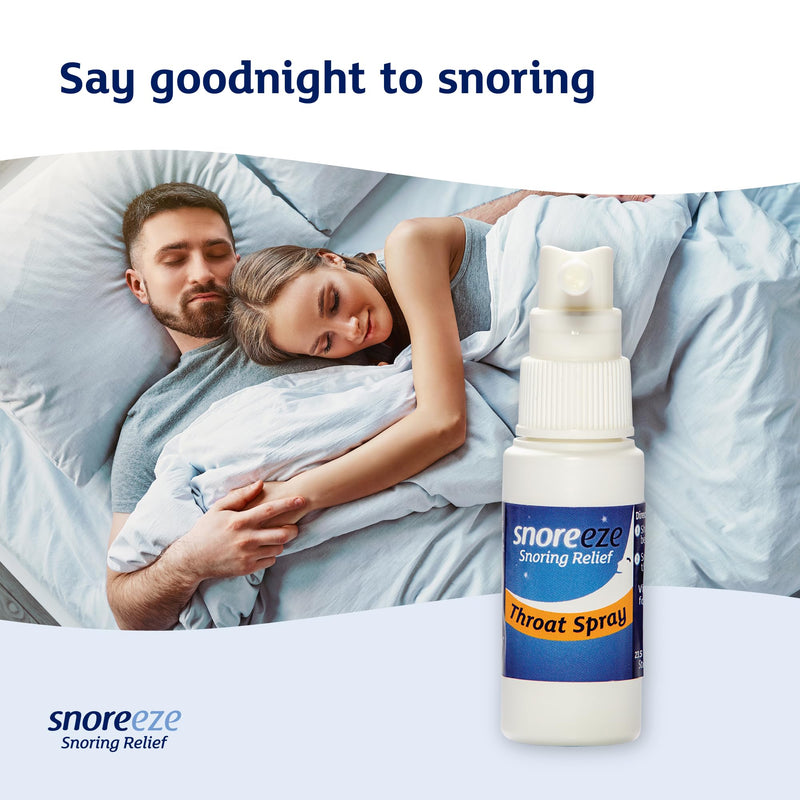 Snoreeze Anti-Snoring Throat Spray - Effective Snoring Aids for Men & Women - Fast Acting Lubricating Thermo Gel - Snore Stopper to Use with Mobile App - 23,5ml, 50 Nights Use Throat Spray (1 Pack) - NewNest Australia