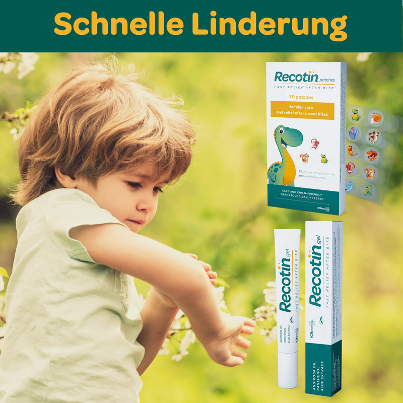 Novokill Recotin Insect Bite Healer Set - Bite Healer Set - 30 X Mosquito Plasters And Afterbite Gel - For The Family - Mosquitoes, Bees, Mosquito Bites Children'S Plasters - NewNest Australia