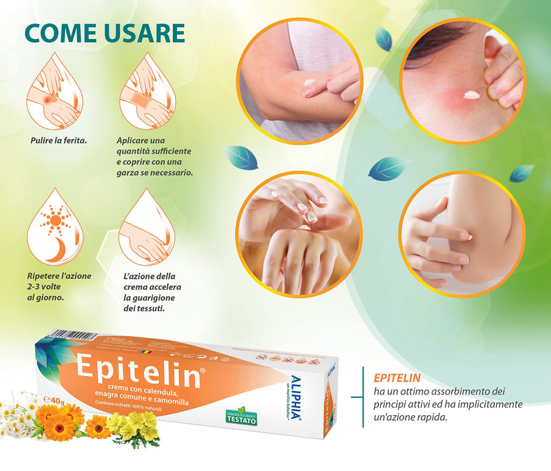 Natural Cream FOR SKIN HEALING, SKIN RENEWAL with for wounds, open wounds, bedsores, burns, sunburn, insect bites - PACK OF 2 + Italian language - NewNest Australia