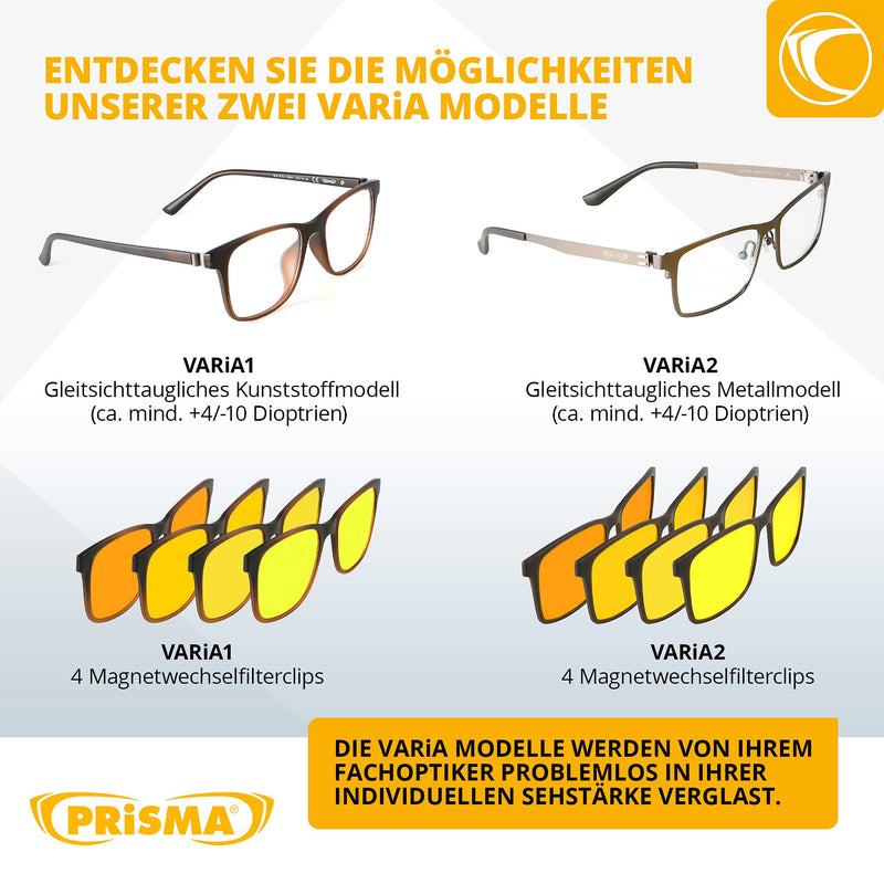 Prisma Varia 2: As Selected - Glasses With Blue Light Magnet Front Filter Or Only Blue Light Magnet Front Filter Or Glasses Frame Only, 08 Easy90 Front Filter - NewNest Australia