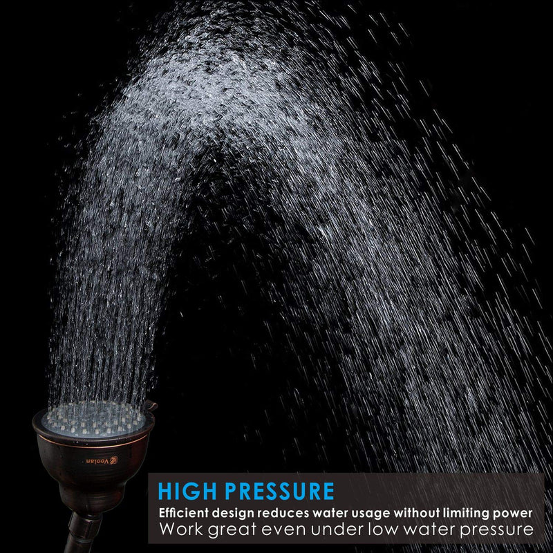 High Pressure Shower Head - Voolan 5 Function Rain Shower Head - Comfortable Shower Experience Even at Low Water Flow - Oil-Rubbed Bronze - NewNest Australia