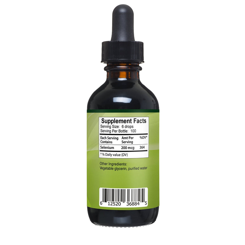 Go Nutrients Selenium 200 mcg Supplement - Yeast Free Liquid Drops - Helps Support Thyroid Health, Fight Free Radicals & Boost Immune System - 1 oz Bottle - NewNest Australia
