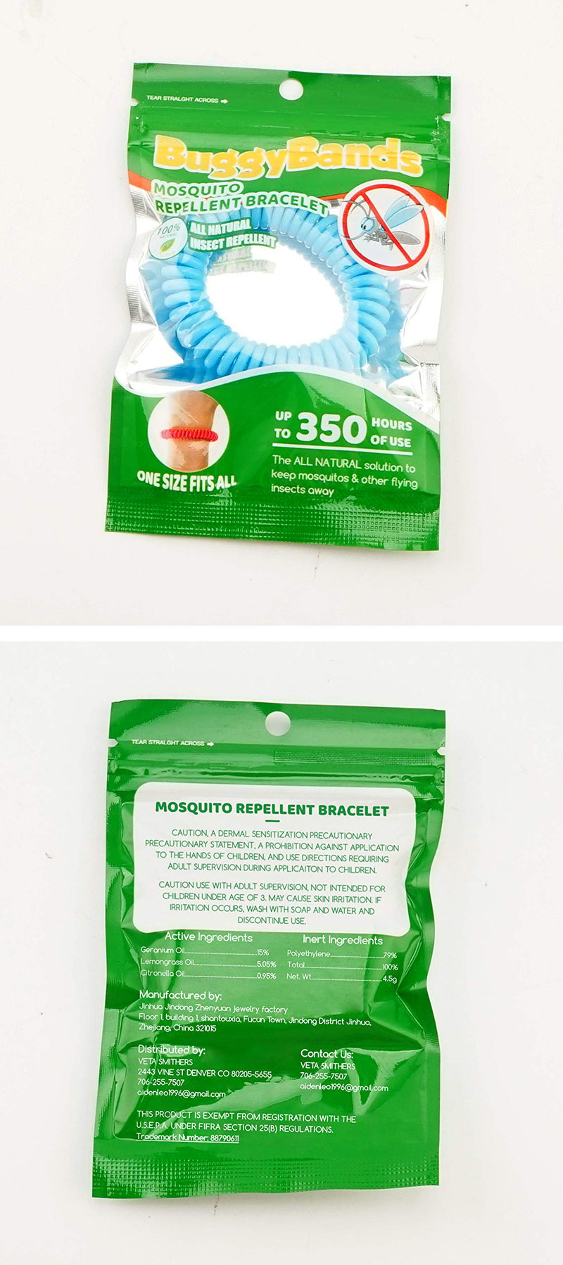 BuggyBands Mosquito Bracelets, 48 Pack Individually Wrapped, DEET Free, Natural and Waterproof Band - NewNest Australia