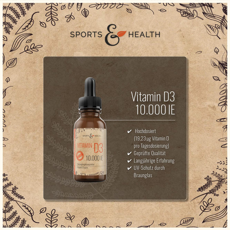 Vitamin D3 10000 IU Drops - High Dose - Vitamin D3 Depot - Vitamin D - Drops Vitamin D High Dose - Drops with the D3 Vitamin - Cholecalciferol - NewNest Australia