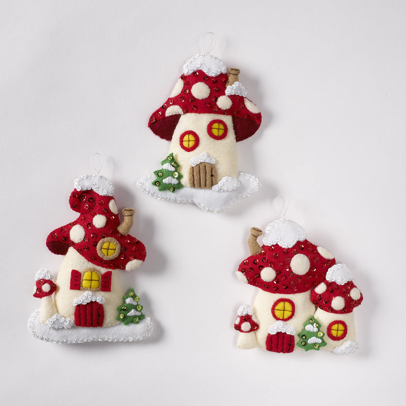 Bucilla Gnomes, Felt Applique Christmas Ornaments, Set of 6 - NewNest Australia