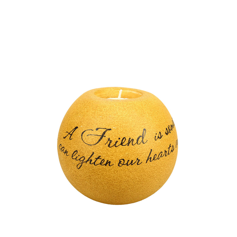 NewNest Australia - Pavilion Gift Company Comfort Candles 4-1/2-Inch Round Candle Holder, Friend 