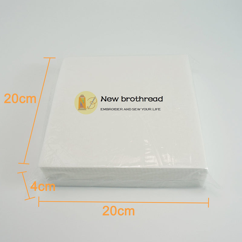 New brothread Cut Away Machine Embroidery Stabilizer Backing 8"x8" - 100 Precut Sheets - Medium Weight 2.5 Ounce - Fits 4x4 and 6x6 Hoops 8"x8" 100 sheets - NewNest Australia