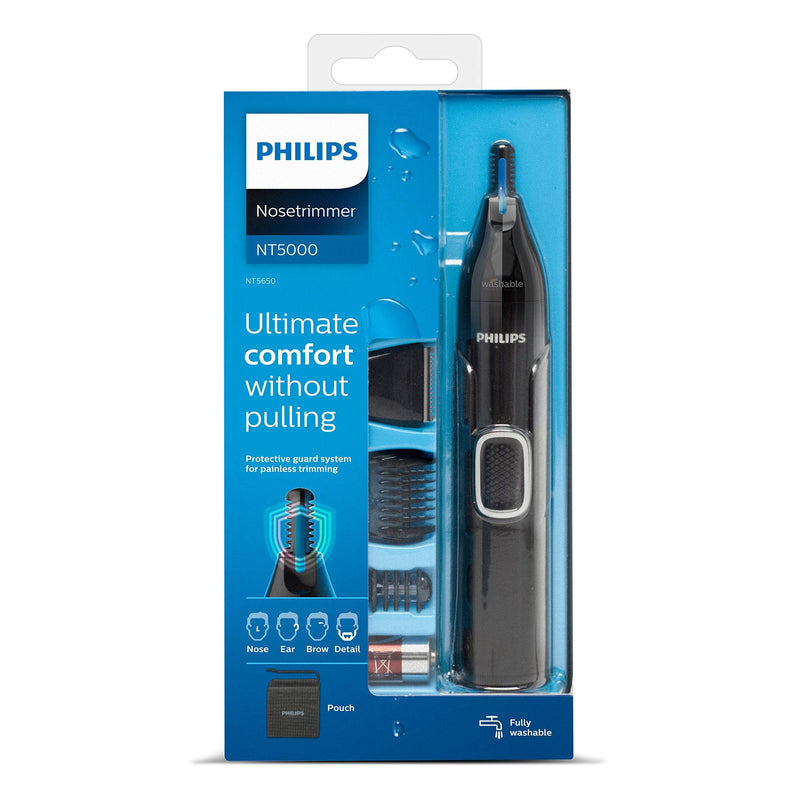 Philips Nose Trimmer Series 5000 Nose hair, ear hair and eyebrow trimmer with PrecisionTrim technology (model NT5650/16) Series 5000 - NewNest Australia