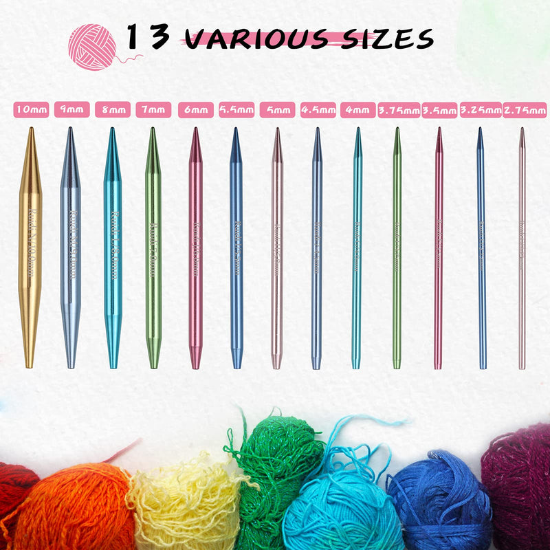 Ruidi 13 Pairs of Interchangeable Circular Knitting Needles Set - NewNest Australia