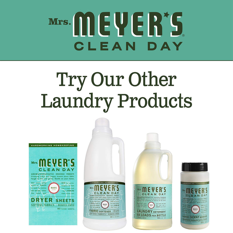 Mrs. Meyer's Dryer Sheets, Softens Fabric, Reduces Static, Cruelty Free Formula, Basil Scent, 80 Count - NewNest Australia