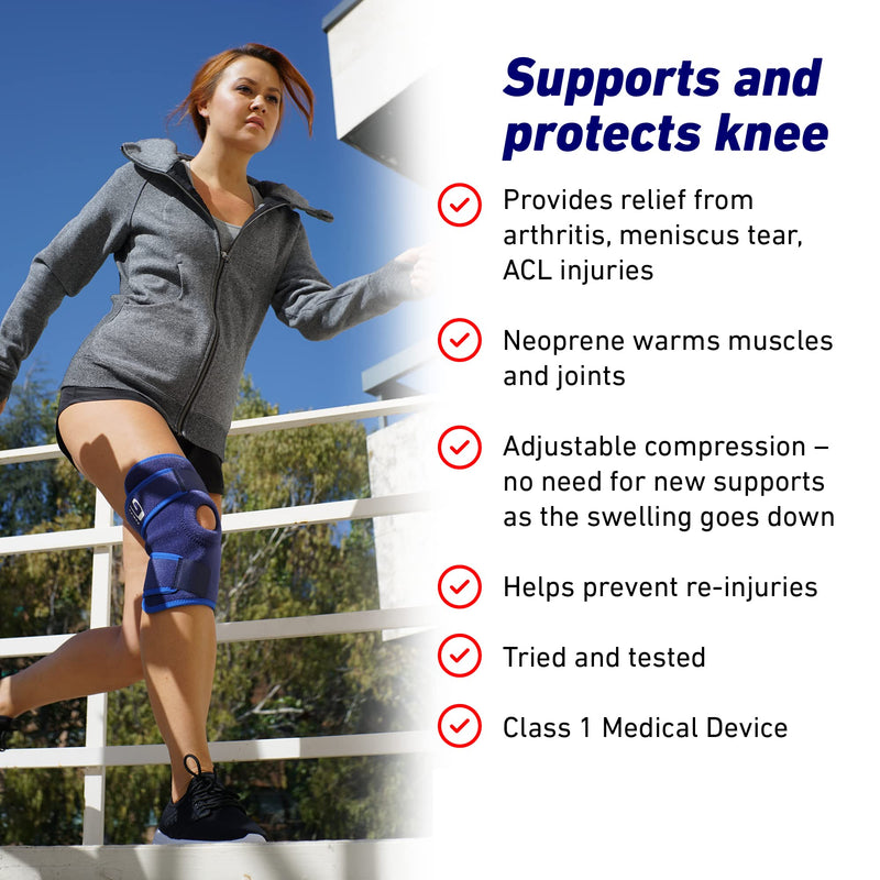 Neo G Knee Support Open Patella - Knee Brace For Arthritis, Joint Pain Relief, ACL, Meniscus Tear, Runners Knee, Walking, Running - Knee Supports for Joint Pain Men and Women - Adjustable Compression - NewNest Australia