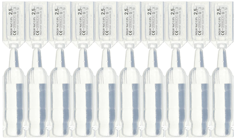 INQUA inhalation solution | 50 ampoules of 2.5ml | Isotonic saline solution for inhalation for adults, children and babies | without preservatives | NaCl 0.9% - NewNest Australia