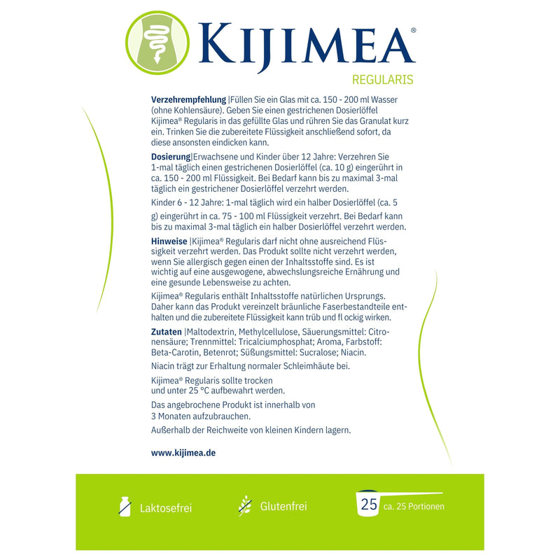 KIJIMEA® Regularis - For constipation, sluggish digestion & bloated stomach - gentle & natural - effective and plannable - vegan, gluten-free, lactose-free - 250 g - NewNest Australia