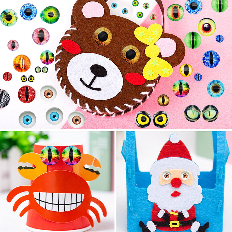 40PCS 20mm Self Adhesive Dragon Animal Eye Googly Wiggle Eyes for DIY Craft Sticker Children School Classroom Arts Crafts Decoration - NewNest Australia